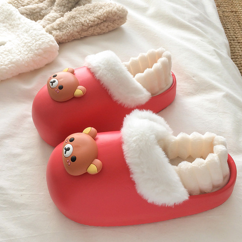 可拆卸EVA棉拖鞋女2026冬季居家用防滑防水包跟棉鞋外穿加绒保暖