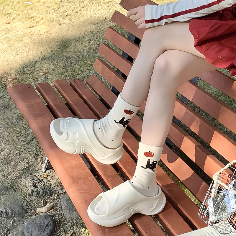 厚底拖鞋女款外穿5cm增高夏季椰子凉拖海边沙滩防滑EVA一字拖女士