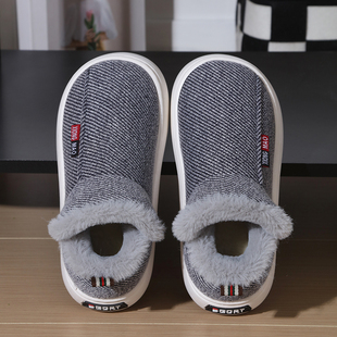 保暖棉鞋女冬季全包跟棉拖鞋可外穿加绒家居厚底防滑带后跟毛毛鞋