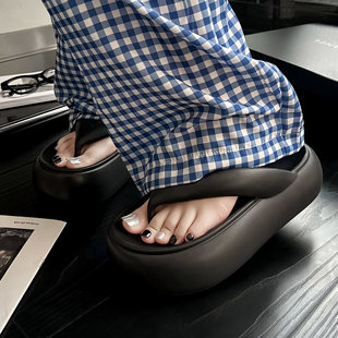 厚底6cm人字拖鞋女款增高夏季外穿EVA新款凉鞋踩屎感夹角凉拖女士