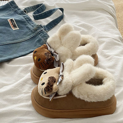可爱厚底棉拖鞋女款2025