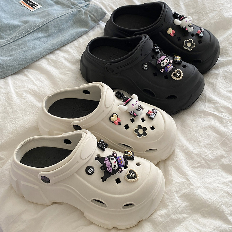 2026新款EVA儿童洞洞鞋男童夏外穿防滑厚底两穿沙滩包头拖鞋女孩