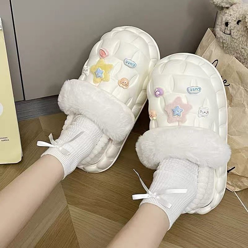 可拆洗棉拖鞋女款冬可爱猫咪外穿防滑防水保暖室内居家居棉鞋女士