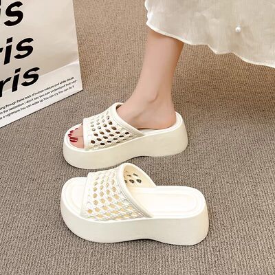 6.0cm厚底增高防滑踩屎感