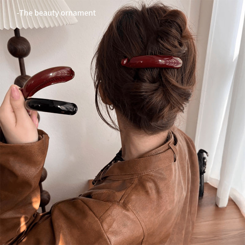 夏季高马尾香蕉夹女2025年新款发夹后脑勺盘发竖夹百搭扭扭夹发卡