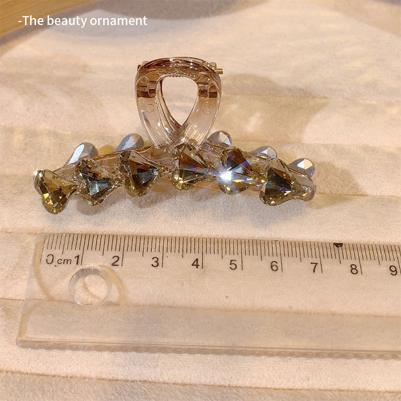 简约透明爱心水钻抓夹女气质中号鲨鱼夹发卡后脑勺盘发夹头饰发抓,饰品/流行首饰/时尚饰品新,发饰,淘宝优惠券,粉丝福利购,淘宝优惠卷