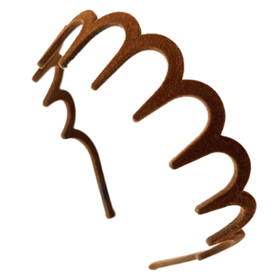 秋冬红色植绒高颅顶大波浪发箍女气质防滑不勒耳洗脸头箍发卡头饰