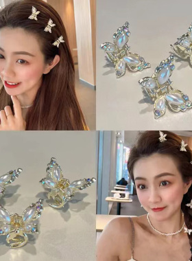 树脂发饰3个小蝴蝶刘海抓夹
