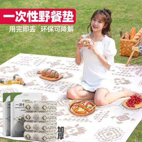 一次性野餐垫加厚覆膜布垫无异味