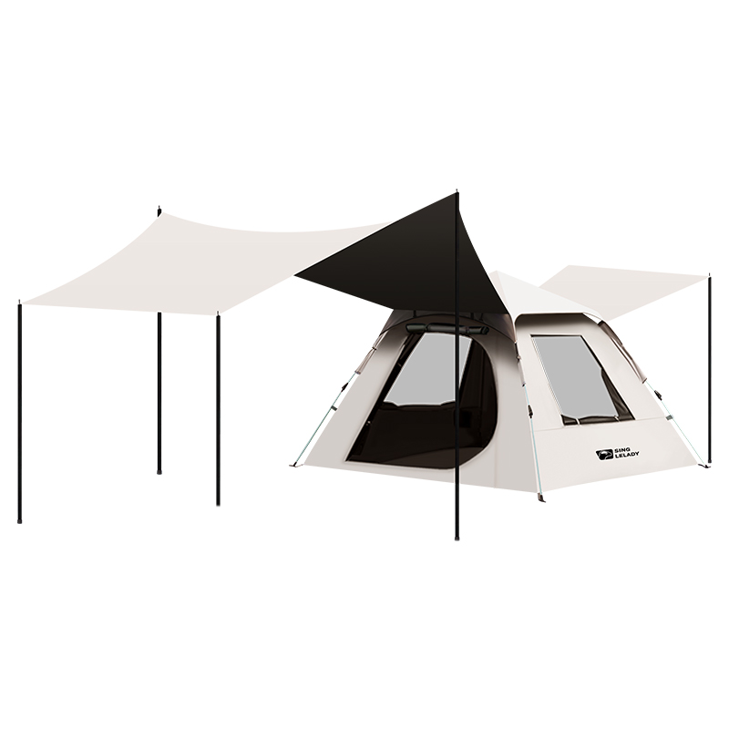 帐篷户外折叠便携式全自动露营黑胶天幕一体防晒防雨野餐野营装备