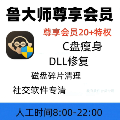 鲁大师尊享版会员半小时1小时一天大文件重复文件垃圾清理C盘瘦身