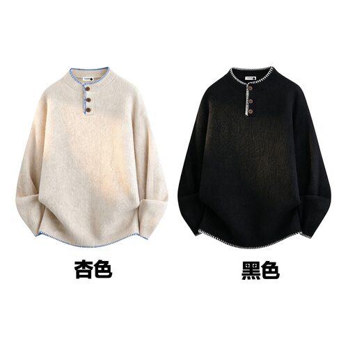 WH先生实拍高级轻熟老钱风美式小众设计感慵懒毛衣M3XLOH8264P4