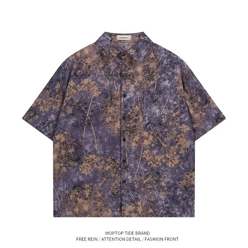 【限时优惠】花卉短袖衬衫