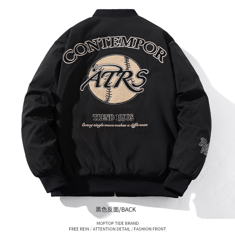 【限时优惠】字母飞行员夹克男