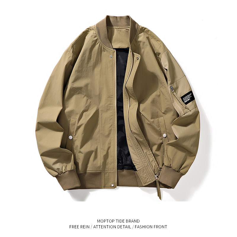 WH先生美式飞行员夹克男款秋冬季复古高街宽松棒球服外套男
