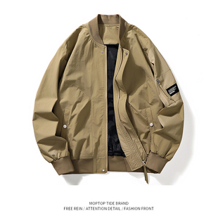 WH先生美式飞行员夹克男款秋冬季复古高街宽松棒球服外套男