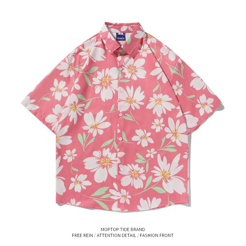 【限时优惠】花卉满印短袖衬衫