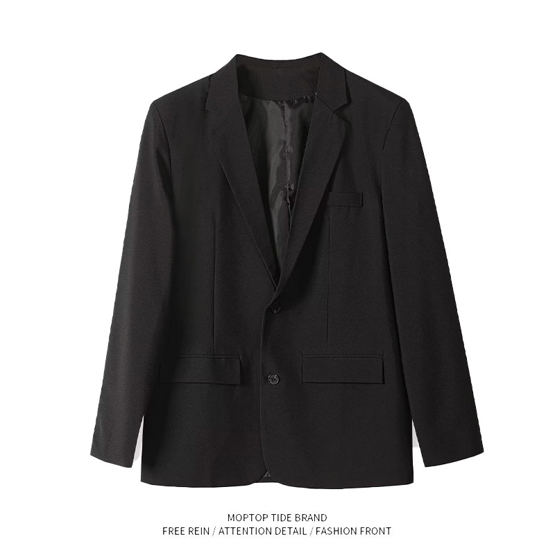 高级垂感休闲西装外套男春秋款韩版潮流百搭英伦风炸街痞帅小西服