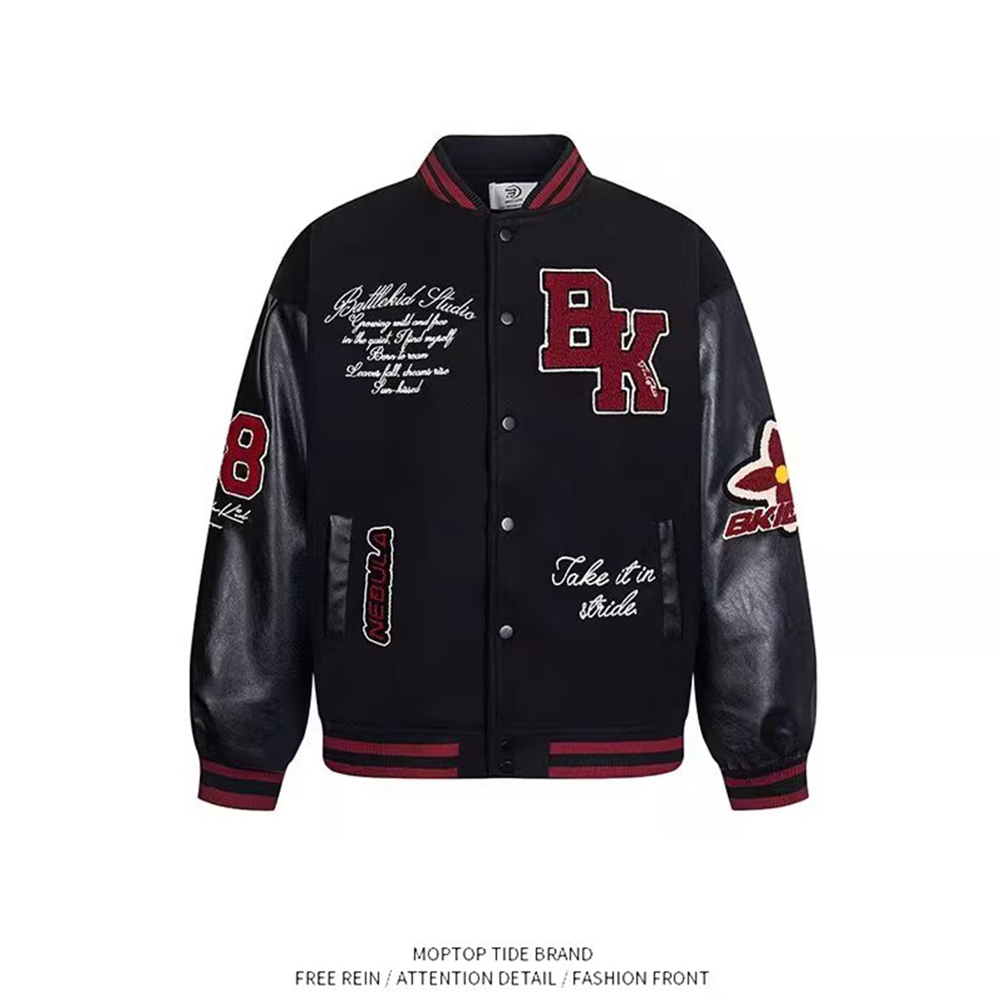 【限时优惠】拼接刺绣棒球服