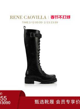 【会员折上折】RENE CAOVILLA BIK 水钻女士机车靴子时尚马丁靴