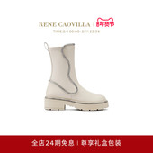 ONDA系列白色水钻圆头女士短靴 CAOVILLA 秋冬新品 RENE