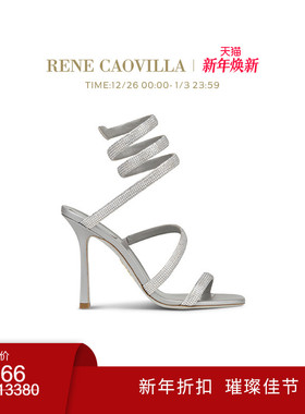 【新年折扣】RENE CAOVILLA CLEO系列水钻女士高跟凉鞋