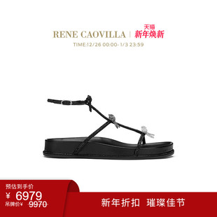 CAOVILLA RENE CATERINA系列水钻女士平底凉鞋 年终折扣