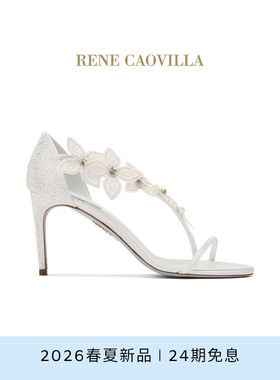 【春夏新品】RENE CAOVILLA FLORIANE系列水钻女士高跟凉鞋
