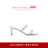 PEARL系列白色水钻女士高跟凉鞋 CAOVILLA 礼物 RENE