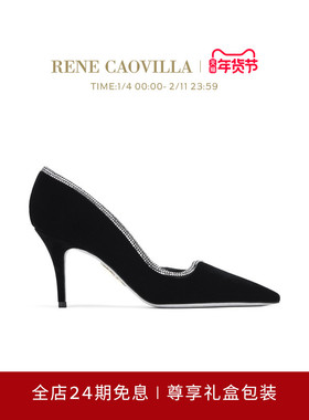 【秋冬新品】RENE CAOVILLA ONDA系列水钻尖头女士高跟鞋