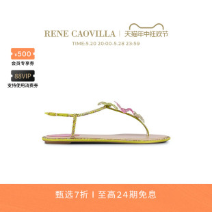 RENE RC女鞋 FLORIANE系列蝴蝶结水钻平底凉鞋 CAOVILLA