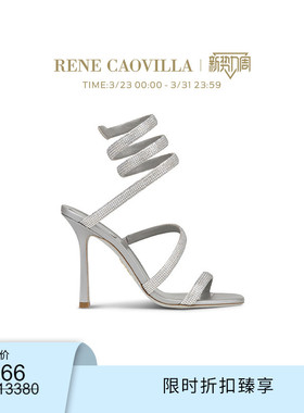 【限时折扣】RENE CAOVILLA CLEO系列水钻女士高跟凉鞋