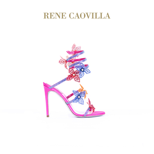 FLORIANE系列粉色蕾丝女士高跟鞋 CAOVILLA RENE