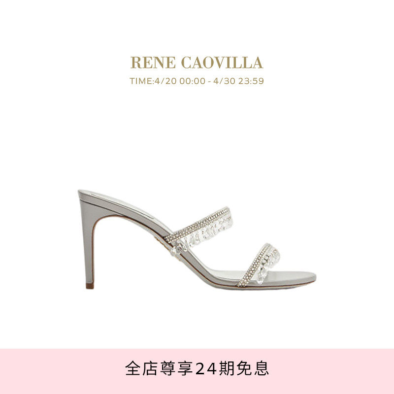 【礼物】RENE CAOVILLA CHANDELIER系列水钻女士高跟凉鞋