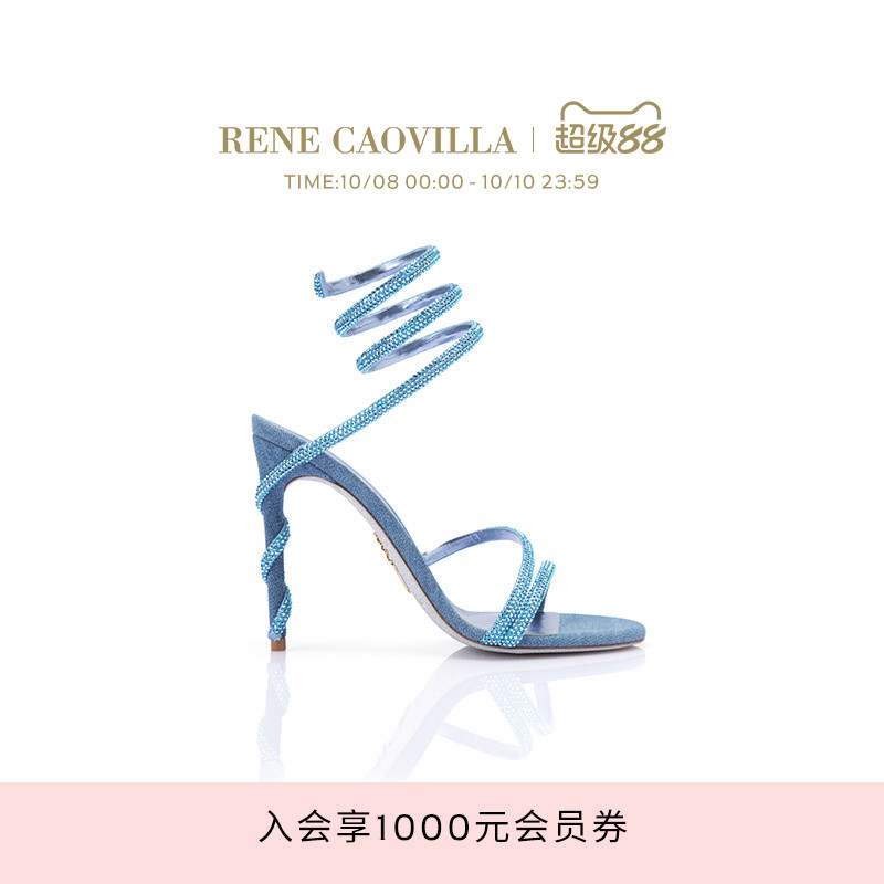 RENE CAOVILLAMARGOT系列水钻绑带高跟凉鞋