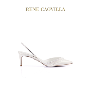 新品 CAOVILLA RENE CLEO系列尖头水钻女士高跟凉鞋