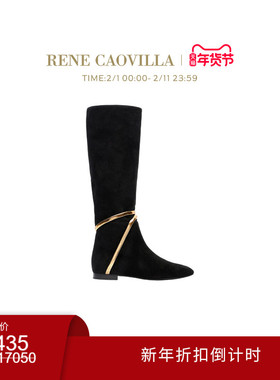【折扣倒计时】RENE CAOVILLA JUNIPER系列黑色女士长靴