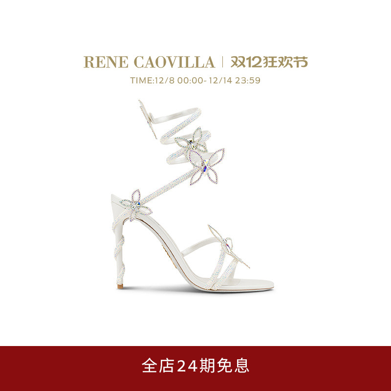 RENE CAOVILLA MARGOT系列水钻绑带高跟凉鞋