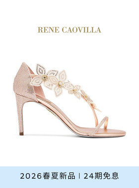 【春夏新品】RENE CAOVILLA FLORIANE系列水钻女士高跟凉鞋