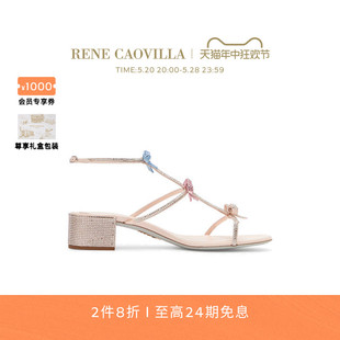 CATERINA系列水钻蝴蝶结女士高跟凉鞋 CAOVILLA RENE