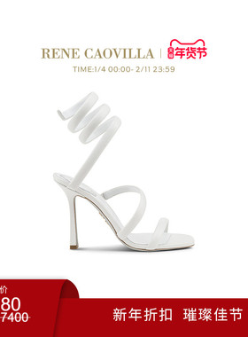 【新年折扣】RENE CAOVILLA CLEOPATRA系列蛇形女士高跟鞋凉鞋