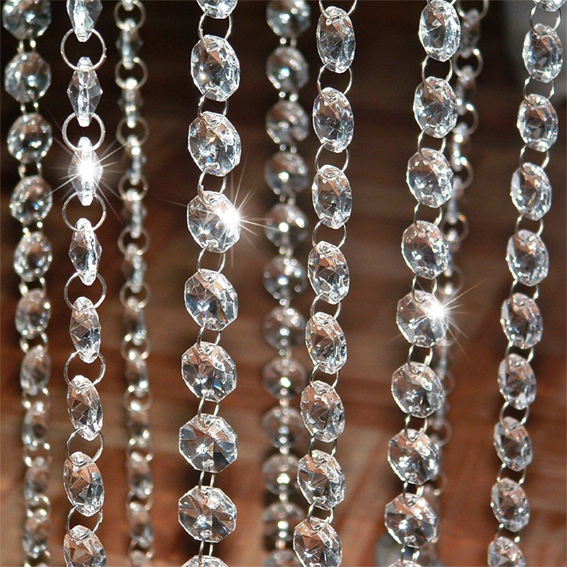 仿水晶菱形珠14mm亚克力配件 DIY灯饰婚庆布置圣诞树串珠饰品