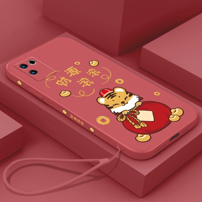 财源滚滚oppoRealmev11手机壳男女款液态硅胶软套Realmev15防摔镜头全包Realmev3个性保护磨砂Realmev5带挂绳