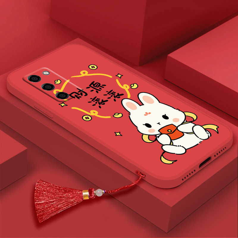 a55手机壳兔年中国风镜头全包