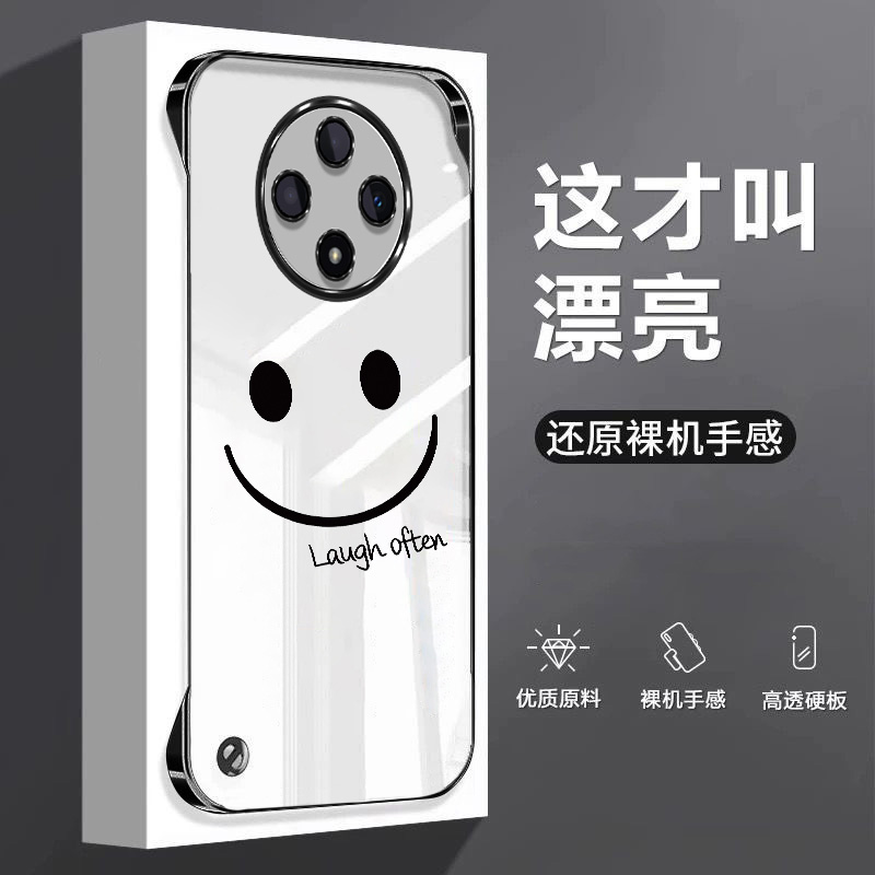 微笑笑脸适用oppoa3pro手机壳a1无边框a2散热a11x超薄a36女a58x男a72电镀套a53防摔a97外壳k12新款k10x/k12s