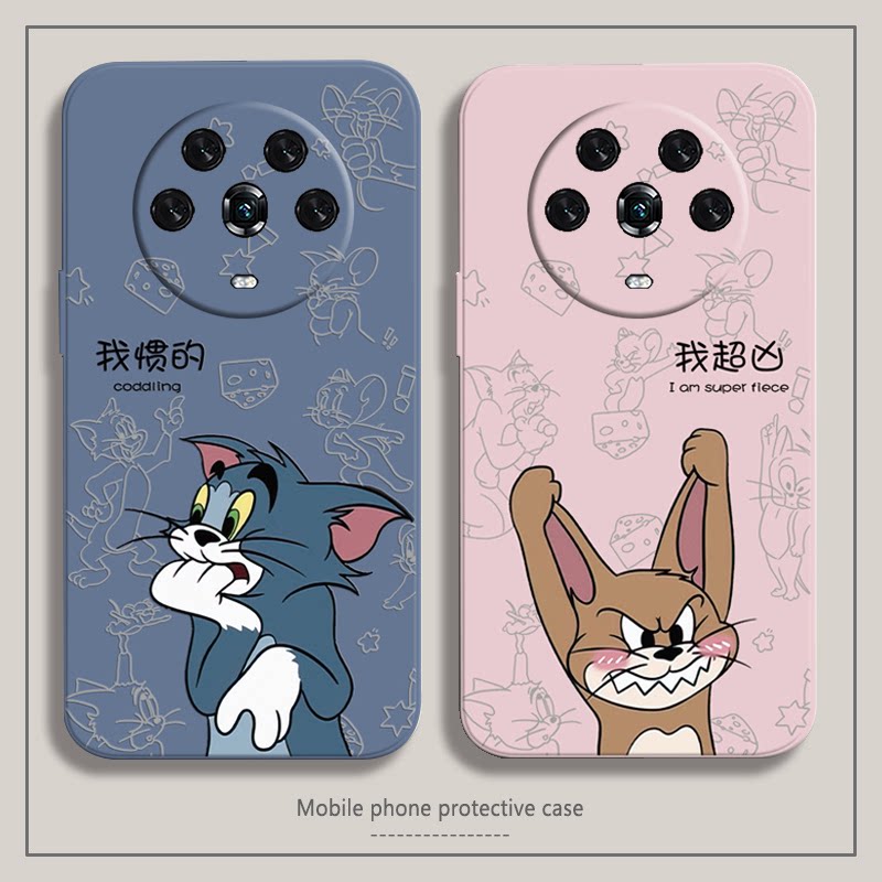 猫和老鼠适用于华为荣耀magic4手机壳magic3至臻版情侣x40男x30i女x20se新款x10max软9xpro硅胶8x全包防摔套