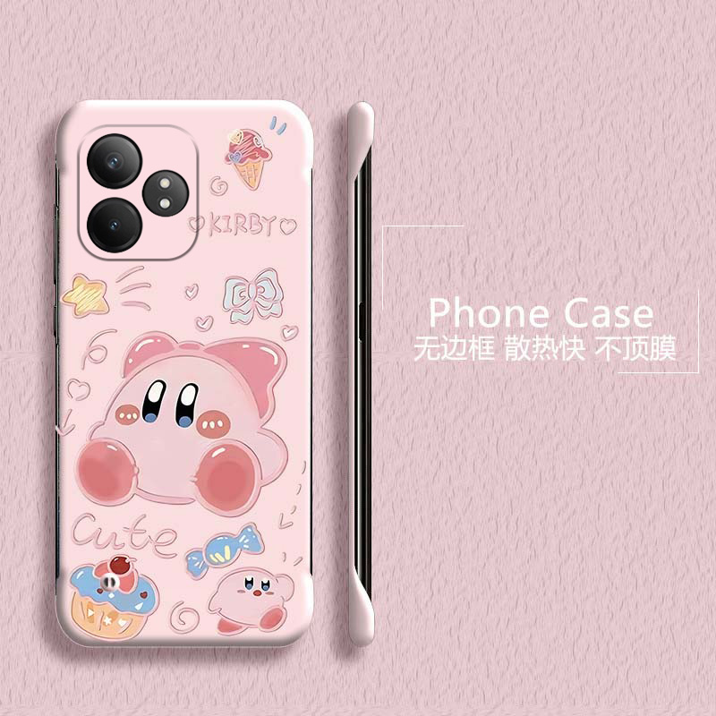 星之卡比适用opporealme真我gtneo6se手机壳10pro+无边框gt2大师探索版散热gtneo5se新款neo3/2半包超薄硬女