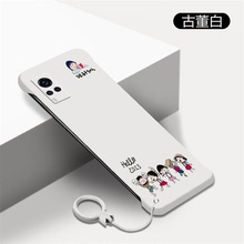 樱桃小丸子适用vivox60手机壳x60曲屏版无边框x50pro+磨砂x30超薄x27半包x23幻彩可爱x21卡通x20plus少女新款