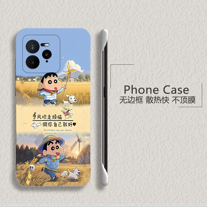 蜡笔小新适用opporealme真我gt7pro手机壳realme14pro+无边框13pro散热12pro新款gt5pro半包11pro+超薄硬防摔