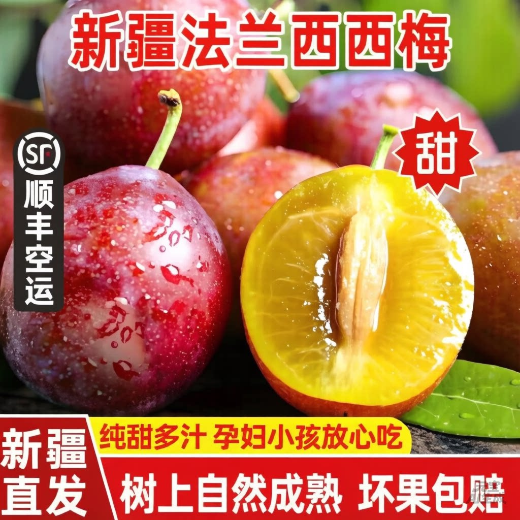 新疆喀什法兰西西梅李子应当季新鲜孕妇水果整箱顺丰空运包邮礼盒